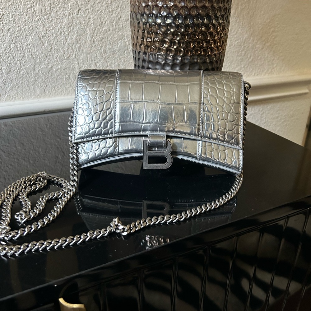 Balenciaga Hourglass wallet on Chain Purse
